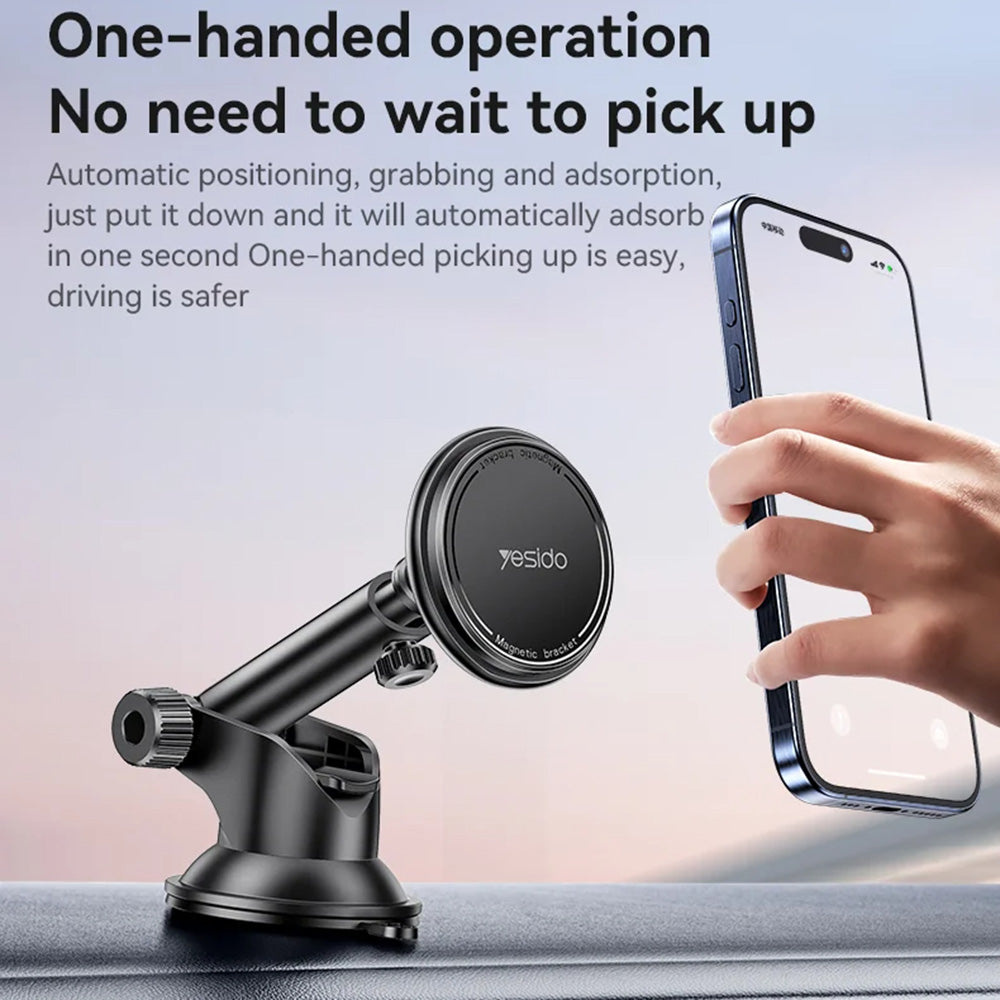 Support Auto Magnétique Yesido C269, Universel, Noir