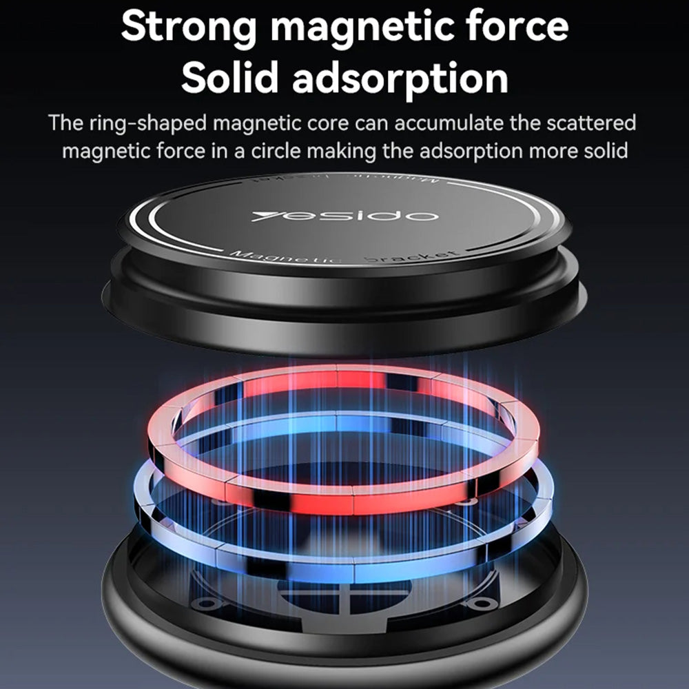 Support Auto Magnétique Yesido C269, Universel, Noir