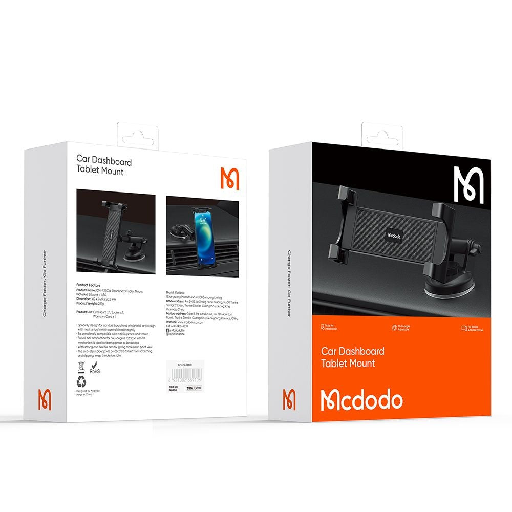 Support Auto McDodo CM-4310, 4.7 pouces - 12.9 pouces, Noir