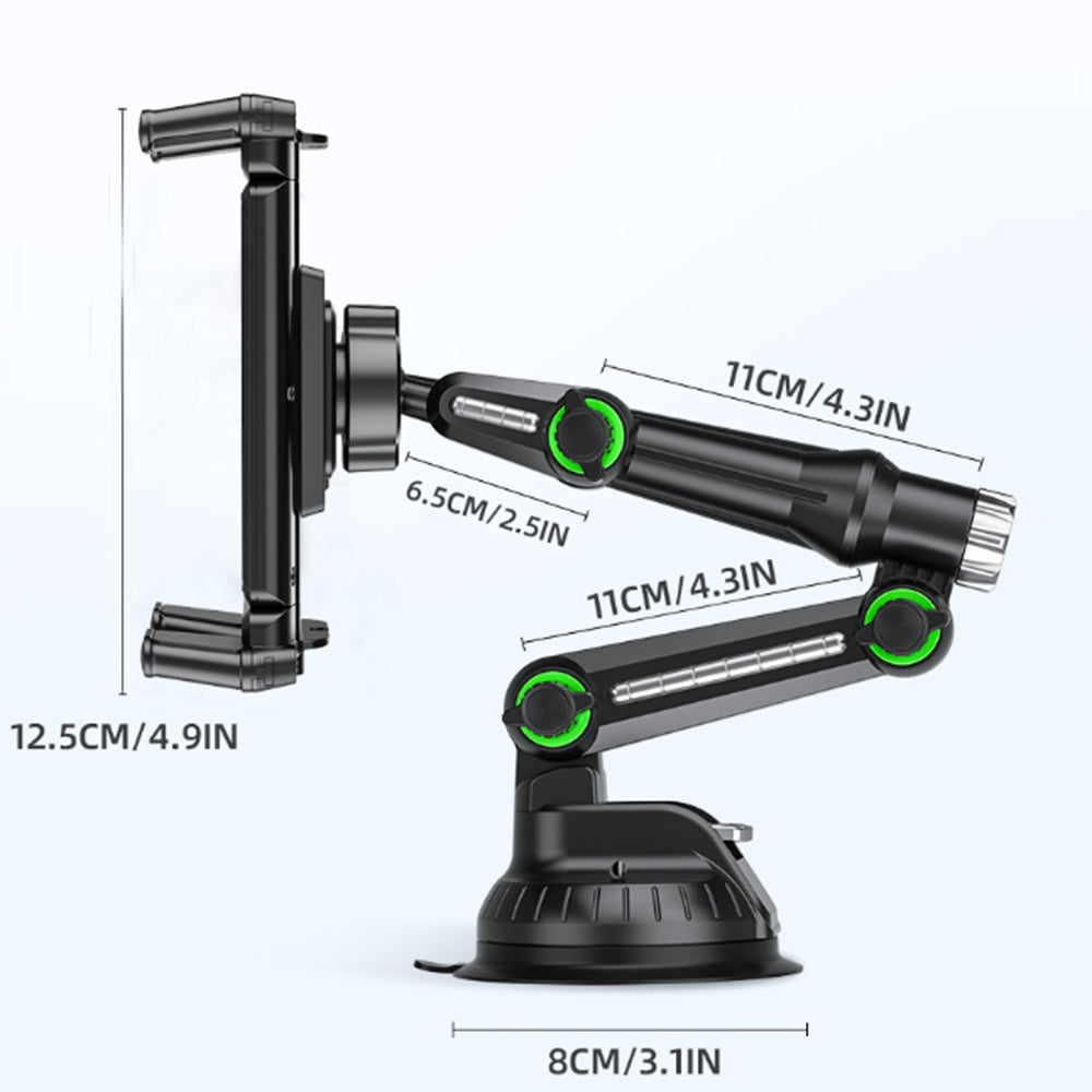 Support Auto Techsuit ST1 pour Téléphone / Tablette, 4.7 pouces - 12.9 pouces, Noir
