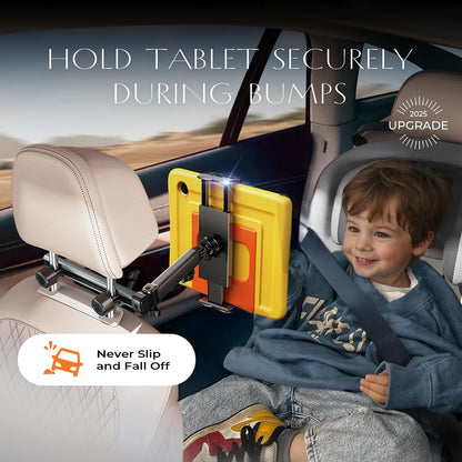 Auto-Kopfstützenhalter Lisen für Telefon / Tablet, 4,7 Zoll - 12,9 Zoll, Schwarz YL0423090004