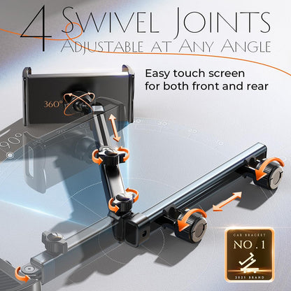 Auto-Kopfstützenhalter Lisen für Telefon / Tablet, 4,7 Zoll - 12,9 Zoll, Schwarz YL0423090004