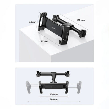 UGREEN LP160 Headrest Car Holder (60108), 4.7inch - 12.9inch, Black