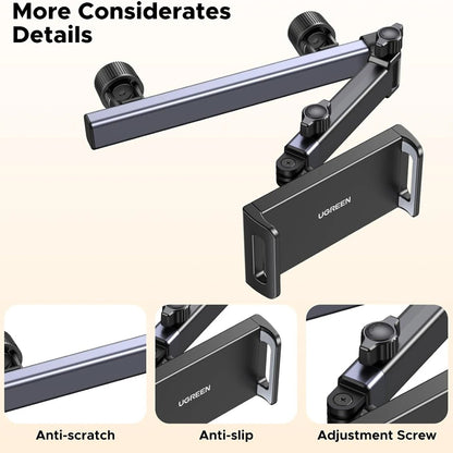Support Auto Appui-tête UGREEN LP904 (55443), 4.7 pouces - 9.8 pouces, Noir