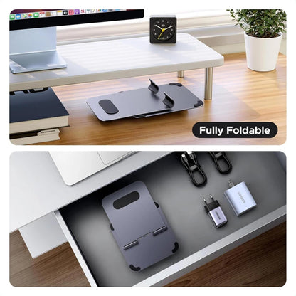 Support de bureau UGREEN LP894 (45860) pour téléphone / tablette, 4 pouces - 13 pouces, Gris