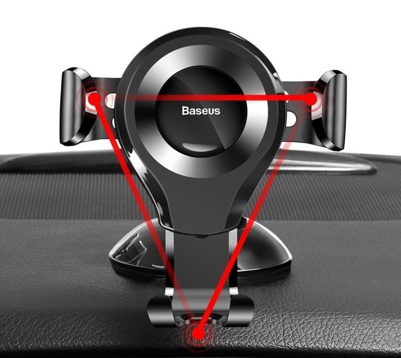 Baseus Osculum Gravity Car Mount, 63mm - 85mm, SUYL-XP01 Black