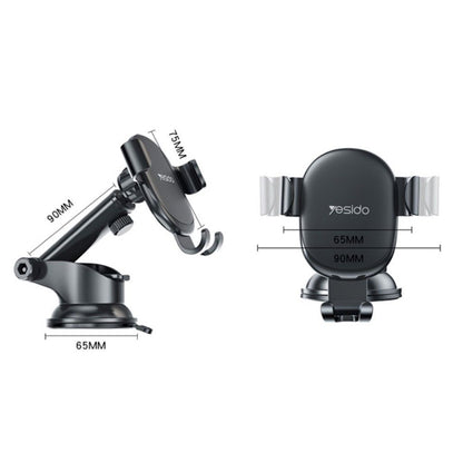 Autohalterung Yesido C120, 4 Zoll - 6,5 Zoll, Schwarz