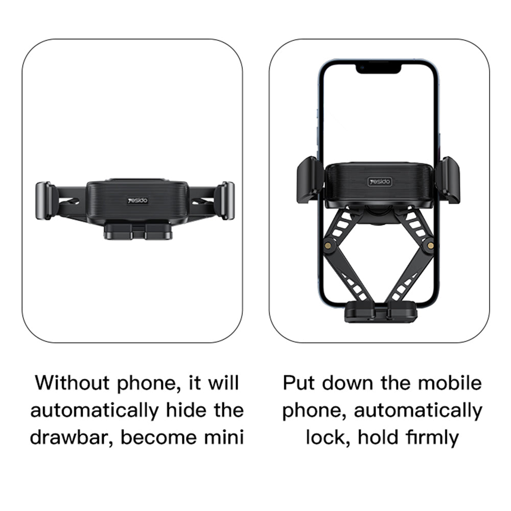Autohalterung Yesido C166, 4,7 Zoll - 7 Zoll, Schwarz