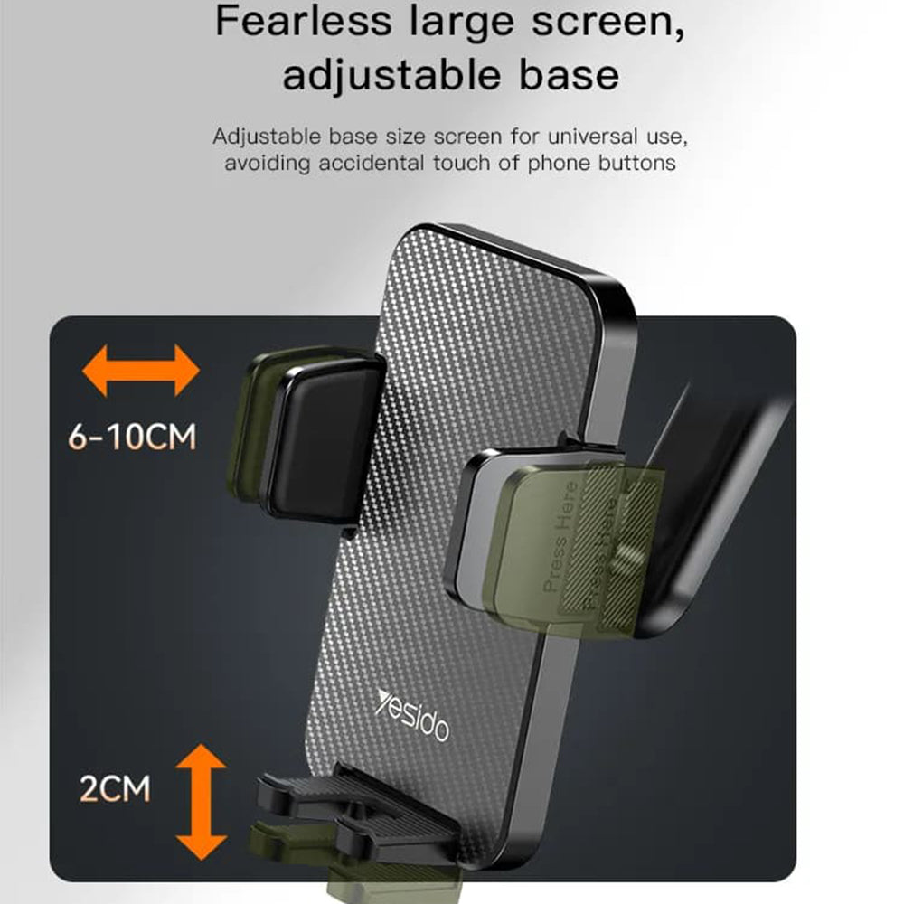 Autohalterung Yesido C172, 4 Zoll - 7 Zoll, Schwarz