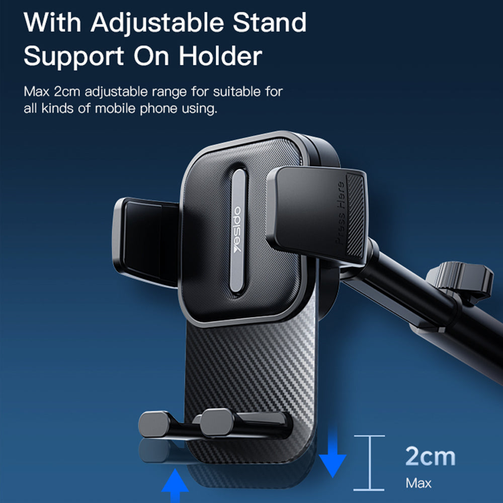 Autohalterung Yesido C174, 4 Zoll - 6,7 Zoll, Schwarz