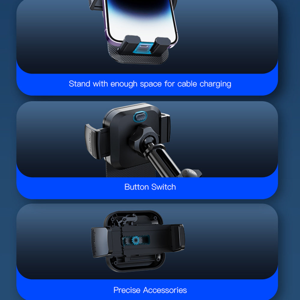 Autohalterung Yesido C174, 4 Zoll - 6,7 Zoll, Schwarz
