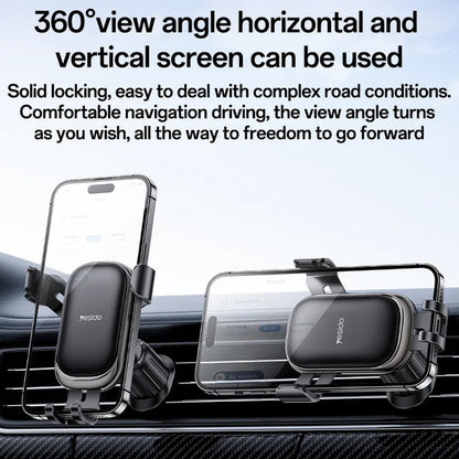 Autohalterung Yesido C247, 4,7 Zoll - 7,2 Zoll, Schwarz