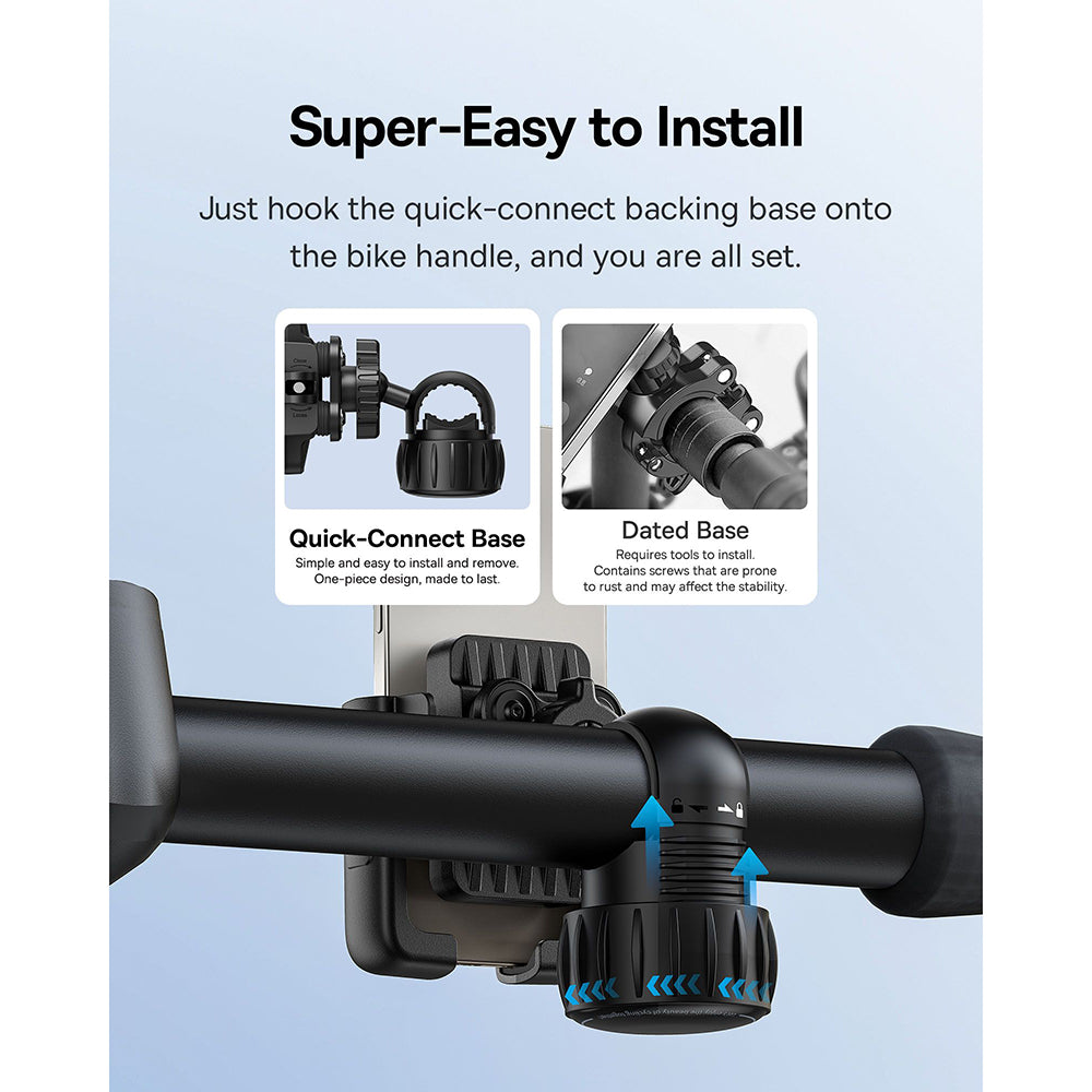 Support Vélo Baseus GoTrip, 5.7 pouces - 7.2 pouces, Noir C40572301111-00