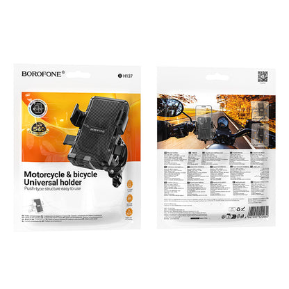 Support Vélo Borofone BH13 Knight, 4.5 pouces - 7 pouces, Noir