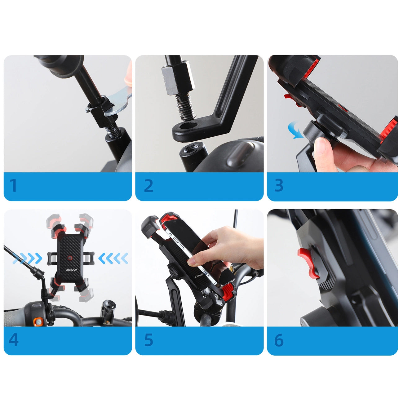 Fahrradhalterung Joyroom JR-ZS288-m, 4,7 Zoll - 7 Zoll, Schwarz