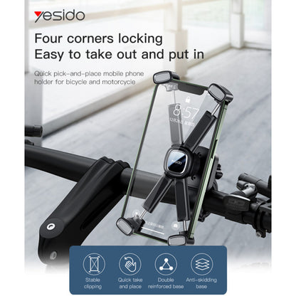 Fahrradhalterung Yesido C191, 4,5 Zoll - 6,8 Zoll, Schwarz
