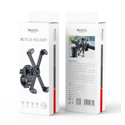 Fahrradhalterung Yesido C191, 4,5 Zoll - 6,8 Zoll, Schwarz