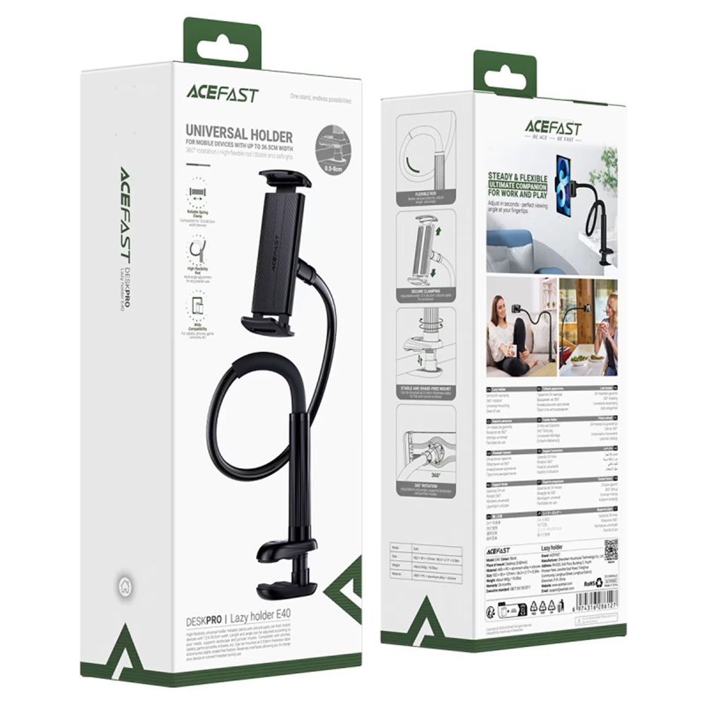 Acefast E40 Universal Handyhalter für den Schreibtisch, Schwarz