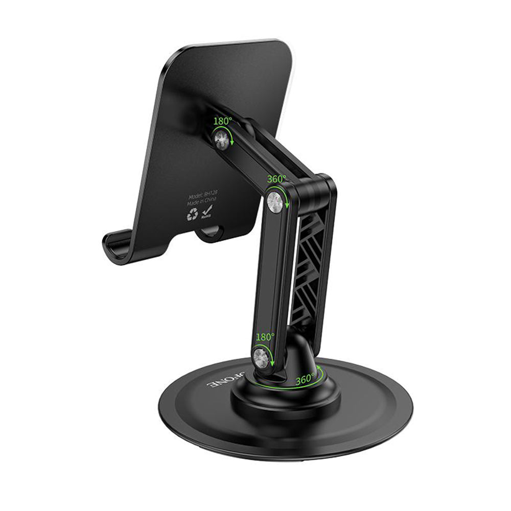 Support de bureau Borofone BH128 Admirado, 4,5 pouces - 7 pouces, Noir