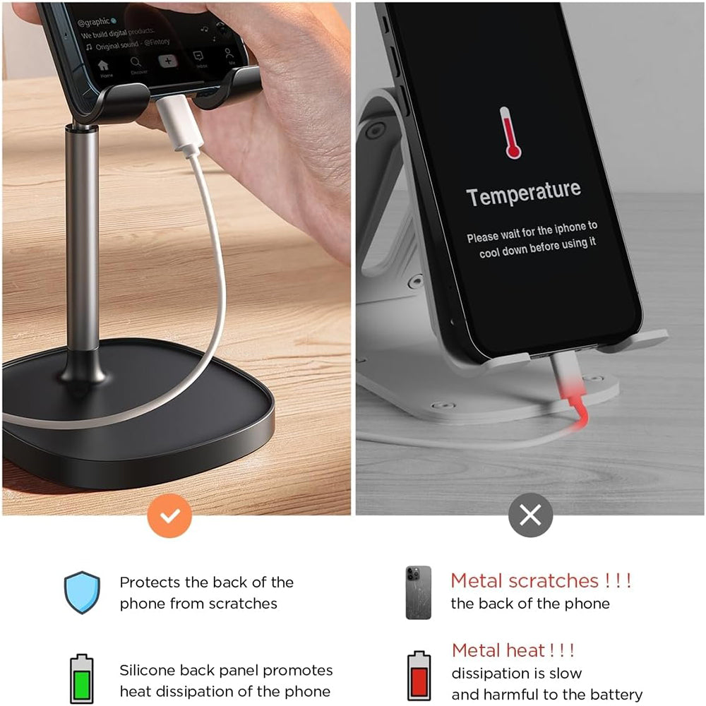 Lisen Mechanical Bürohalterung für Telefon / Tablet, 4 Zoll - 10 Zoll, Schwarz YL0421030004