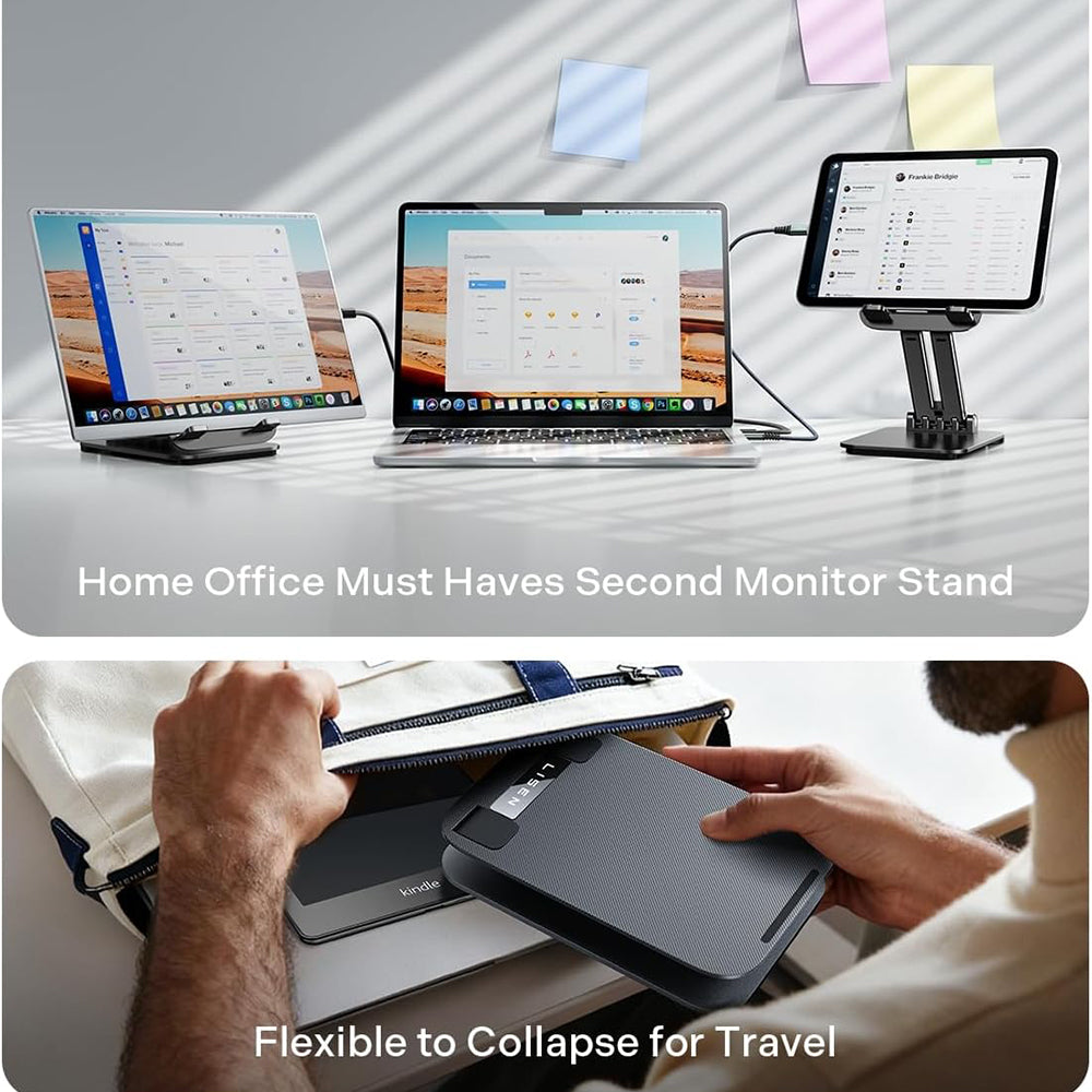 Lisen Bürohalterung für Telefon / Tablet, 4inch - 15.9inch, Schwarz YL0424080007