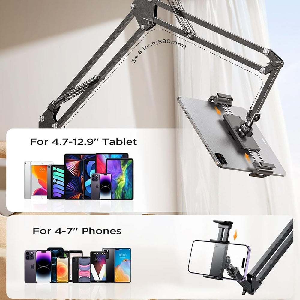 Lisen Bürohalterung für Telefon / Tablet, 4,7 Zoll - 12,9 Zoll, Schwarz YL0223060007