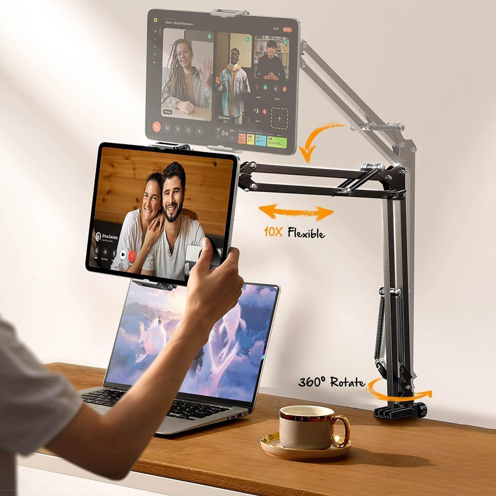 Lisen Bürohalterung für Telefon / Tablet, 4,7 Zoll - 12,9 Zoll, Schwarz YL0223060007