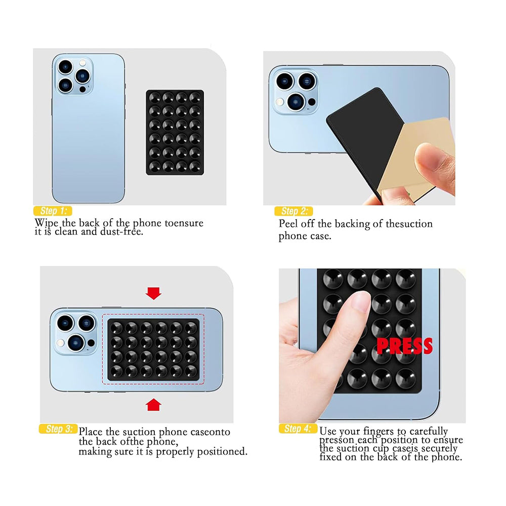 Techsuit SC-PAD Halterung mit Saugnäpfen, Grau