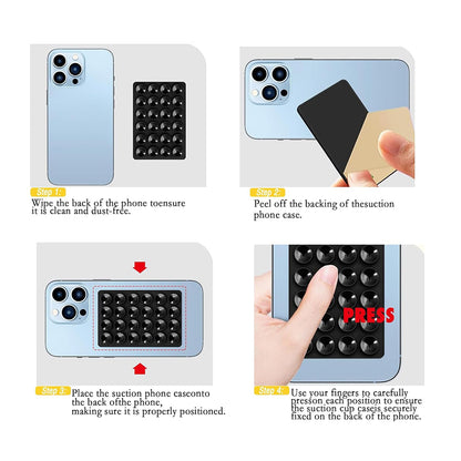 Techsuit SC-PAD Halterung mit Saugnäpfen, Grau