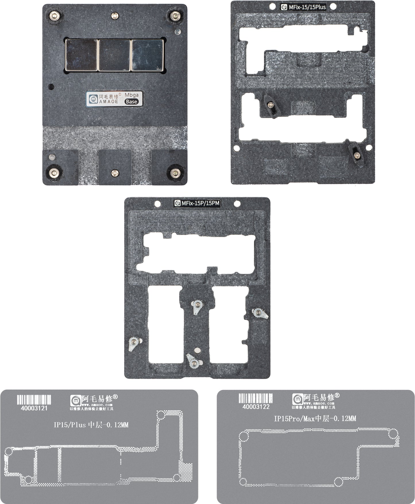 Support de Travail Reballing Amaoe MFix-15 pour Apple iPhone 15 Series