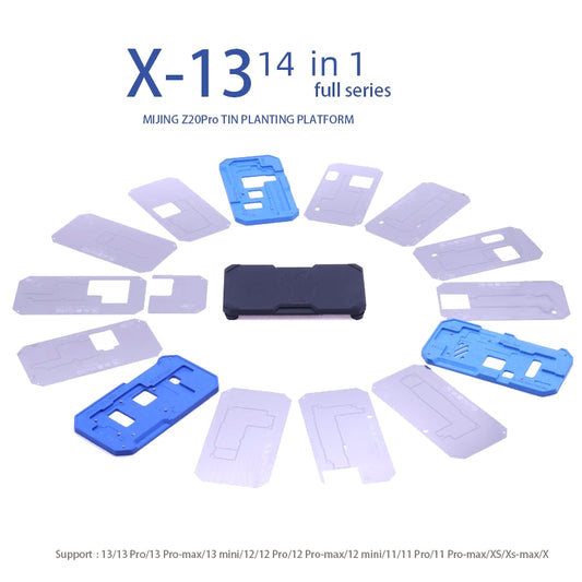 Support de Travail Reballing Mijing Z20 Pro pour Apple iPhone X - Série 13 Pro Max