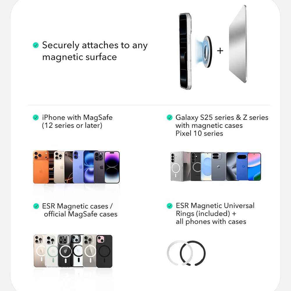 Support Anneau ESR HaloLock, Noir