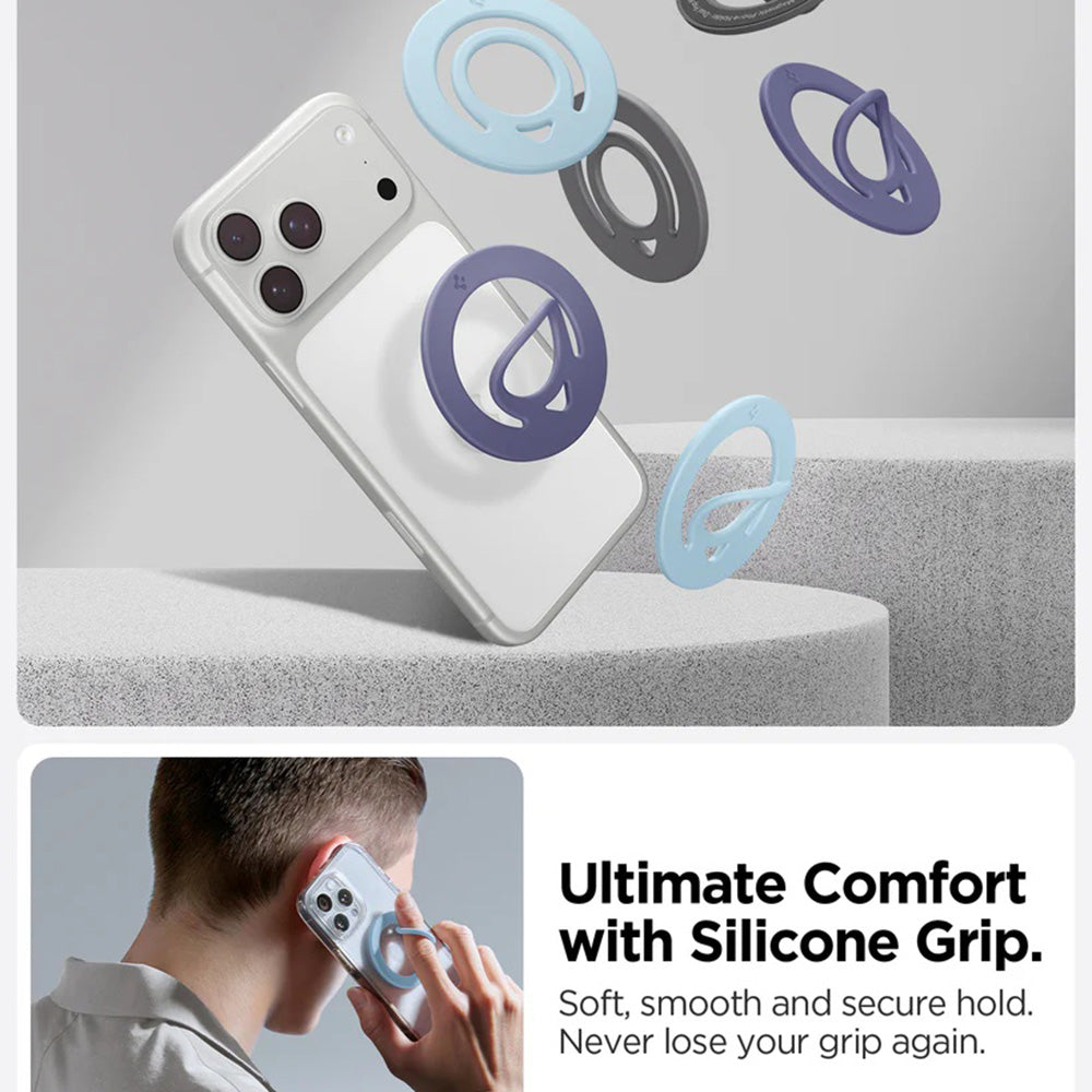 Support Anneau Spigen Dual Pop, Universel, Bleu AMP11368