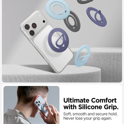 Support Anneau Spigen Dual Pop, Universel, Bleu AMP11368
