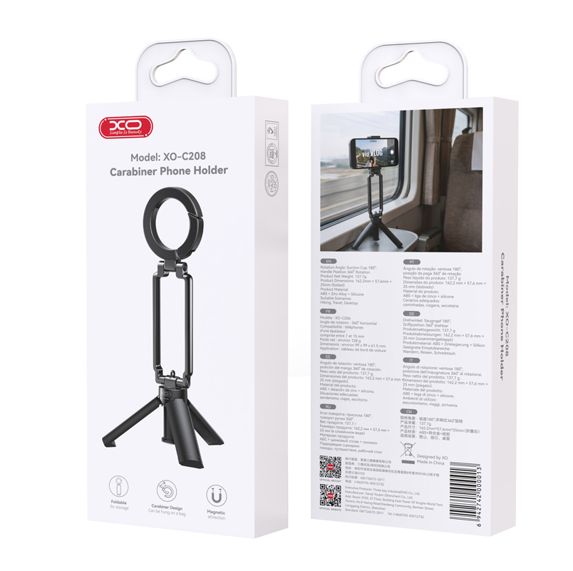 Magnetische Halterung XO Design C208, Universal, Schwarz