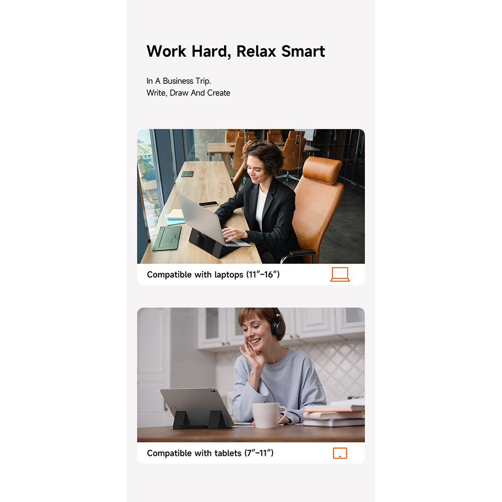 Support McDodo FS-8020 Napa pour Laptop 11 pouces - 16 pouces, Noir