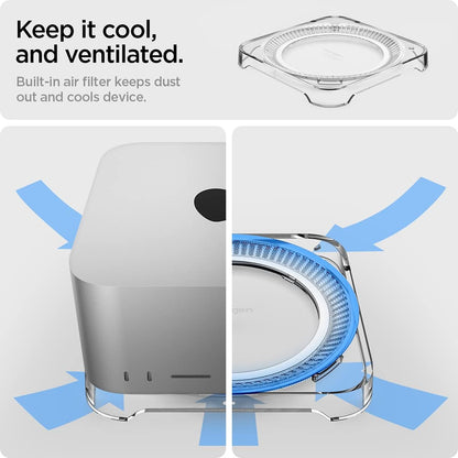 Support Spigen LD202 pour Apple Mac Studio, transparent AMP04796