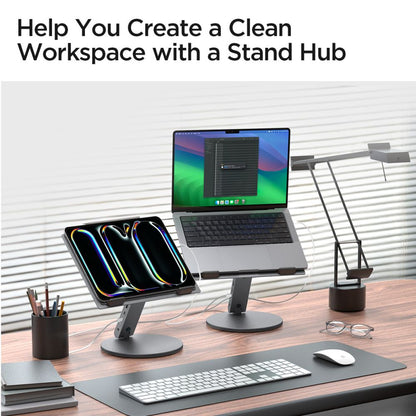 Spigen LD204H Laptopständer, Silber