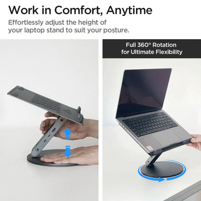 Spigen LD204H Laptopständer, Silber