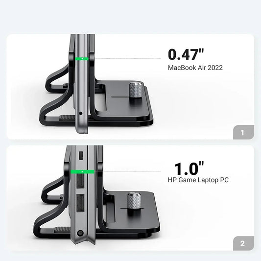 Support Vertical UGREEN LP258 (25706) pour Laptop de 12mm à 26mm d'épaisseur, Noir