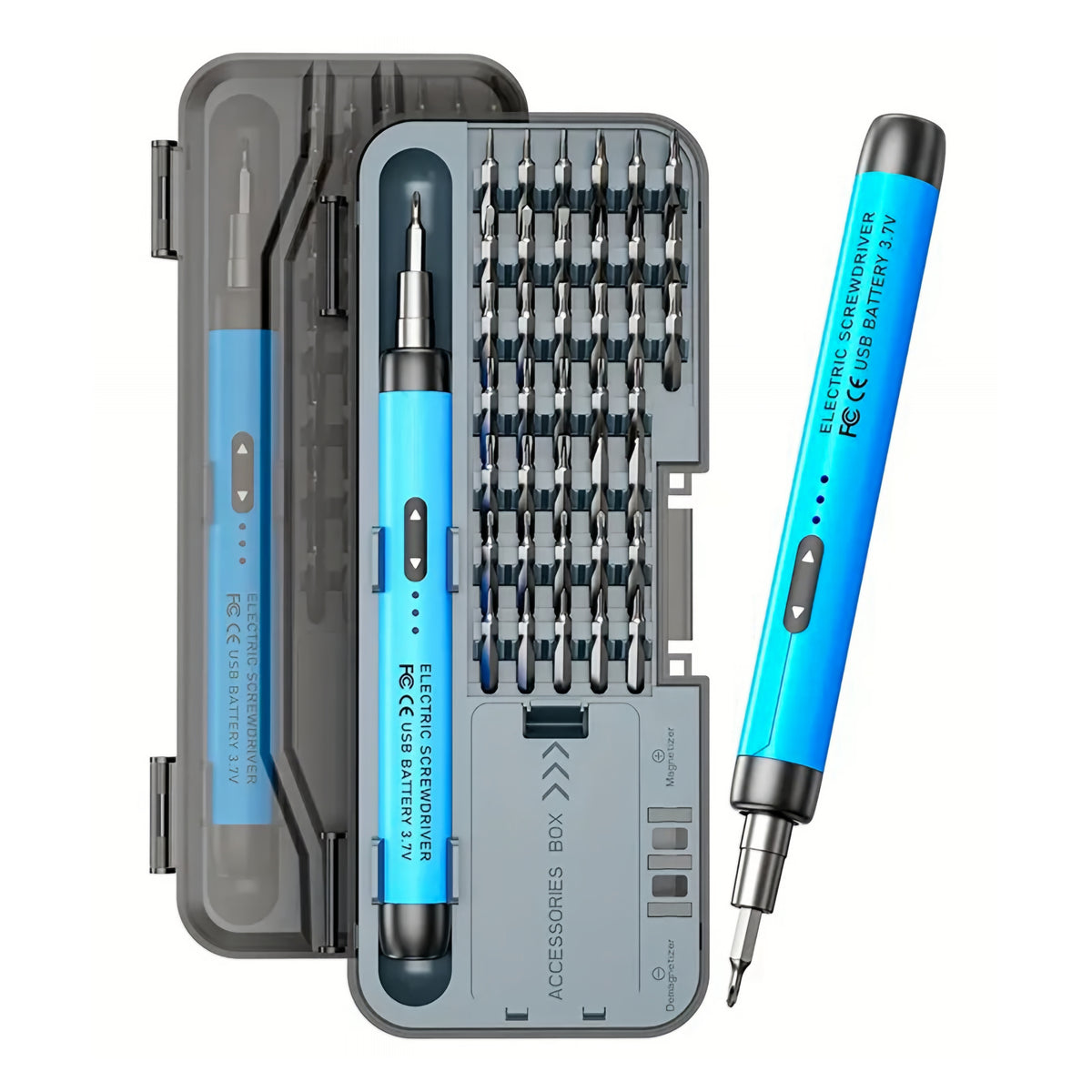 Tournevis électrique OEM J1, 46 en 1, Bleu