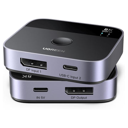 Switch Vidéo DisplayPort / USB-C UGREEN 65878, Noir