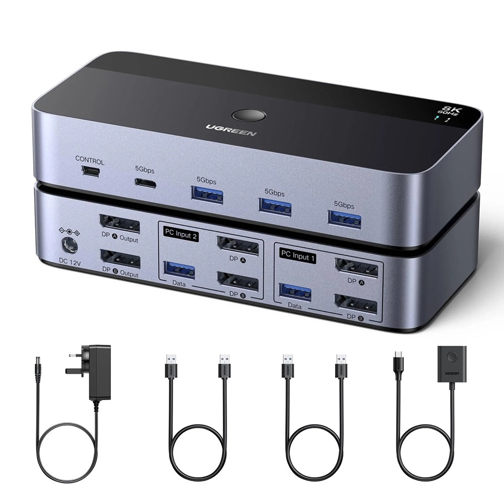 Switch Vidéo DisplayPort UGREEN AK700 (55851), Gris