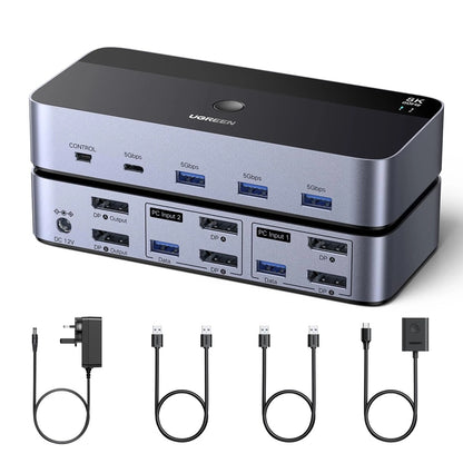 Switch Vidéo DisplayPort UGREEN AK700 (55851), Gris