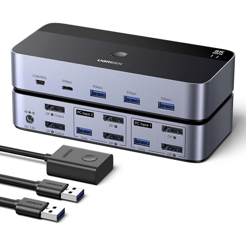 Switch Vidéo DisplayPort UGREEN AK700 (55851), Gris