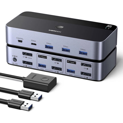 Switch Vidéo DisplayPort UGREEN AK700 (55851), Gris