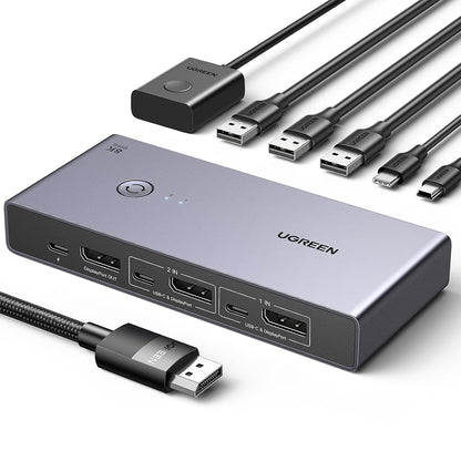 Commutateur Vidéo DisplayPort UGREEN CM695 (25962), Noir