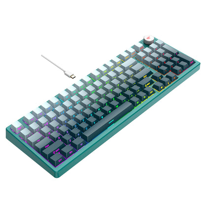 Clavier Gaming HAVIT KB899L, RGB, 1.8m, Blanc Vert