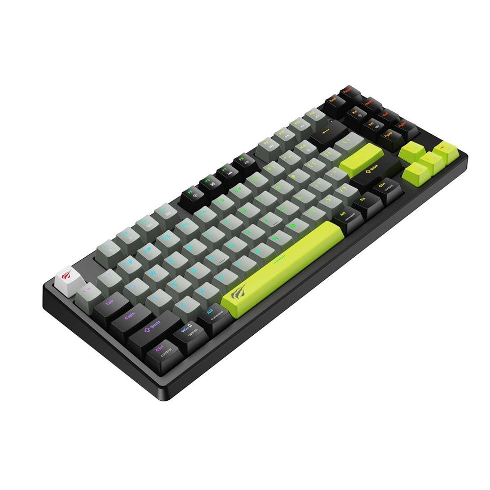 Clavier Gaming HAVIT KB904L, RGB, 1.8m, Noir Vert