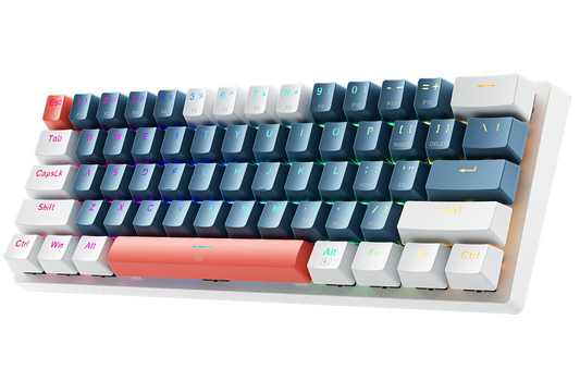 Gaming-Tastatur Wired USB Machenike K500-B61 Mechanisch, RGB, Hintergrundbeleuchtung Braun, Blau Weiß
